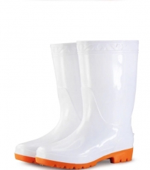 鑫耐 白色食品雨靴 牛筋底耐磨防滑耐酸碱 防水雨鞋